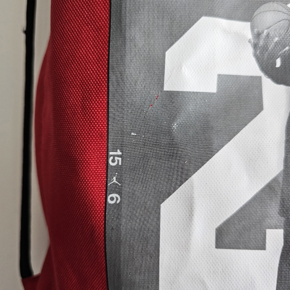 🔥 Vintage Air Jordan Drawstring Bag – Red/Black – Michael Jordan #23 Graphic – - Picture 12 of 16